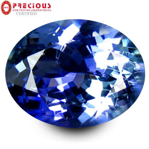 2.82ct ''PGTL'' Certified!!! RARE ~ BEAUTIFUL!!! 100% AAA Natural TANZANITE Bluish Violet - IF