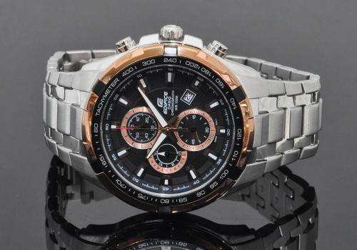 Casio Edifice Men's Silver Stainless Steel Chronograph Quartz Watch