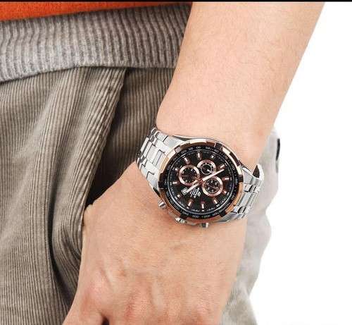 Casio Edifice Men's Silver Stainless Steel Chronograph Quartz Watch