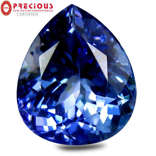 2.27ct ''PGTL'' Cert - INCOMPARABLE!!! 100% AAA Natural TANZANITE PURPLISH BLUE ''FREE CERTIFICATE''