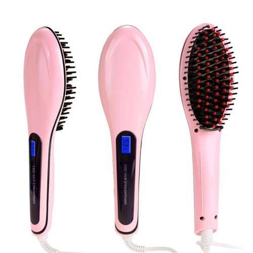 HOT Fast Hair Straightener Electric Hair Brush Comb Magic straightener Brush LCD Display