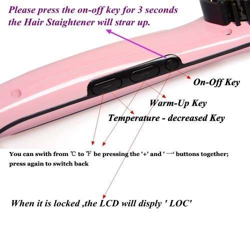 HOT Fast Hair Straightener Electric Hair Brush Comb Magic straightener Brush LCD Display