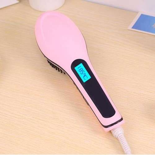 HOT Fast Hair Straightener Electric Hair Brush Comb Magic straightener Brush LCD Display