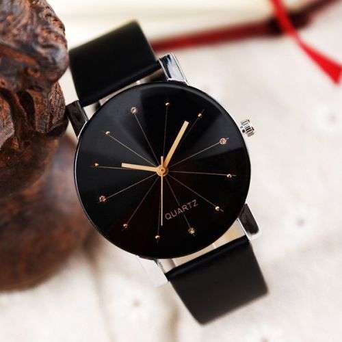 BLACK -- FASHIONABLE Luxurious UNISEX watch- SUPER STYLISH!!!