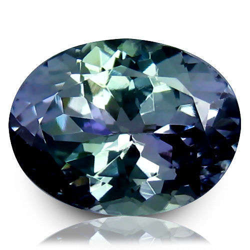 2.25ct WoW!!! 100% GENUINE Natural TANZANITE GREENISH/YELLOW/BLUISH/SILVER - VVS