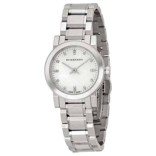 BURBERRY Mother of Pear diamond set Stainless Steel Ladies Watch BUR9224 | BRAND NEW | BOX INCLUDED