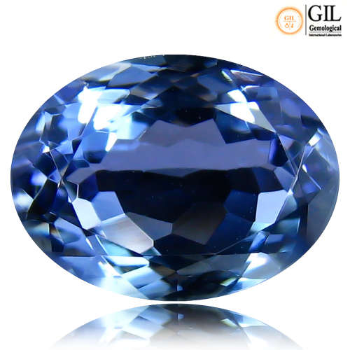 2.02 ct "GIL" CERTIFIED INCOMPARABLE TOP BLUISH VIOLET 100% NATURAL TANZANITE VVS