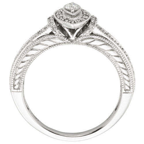 FREE CERT**********UNBEATABLE VALUE [R30412]** MARQUISE DESIGN [0.400ct] DIAMOND RING [3.530g] WHITE