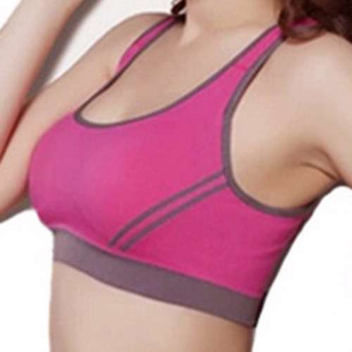 Padded Athletic Womens Gym Fitness Sports Bra/CropTop Stretch Cotton-Seamless
