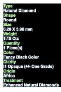 ***CERTIFIED**SEE VIDEO**1.14CT NATURAL RARE SPARKLING FANCY BLACK COLOR ROUND CUT DIAMOND +-I1