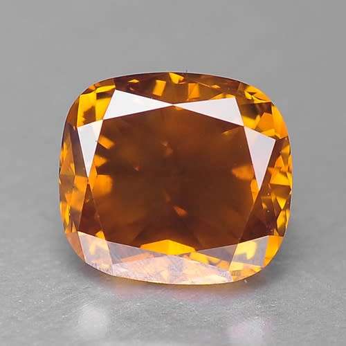 ***CERTIFIED***1.01CT NATURAL SPARKLING RARE FANCY ORANGY YELLOW COLOR CUSHION CUT DIAMOND SI1+-