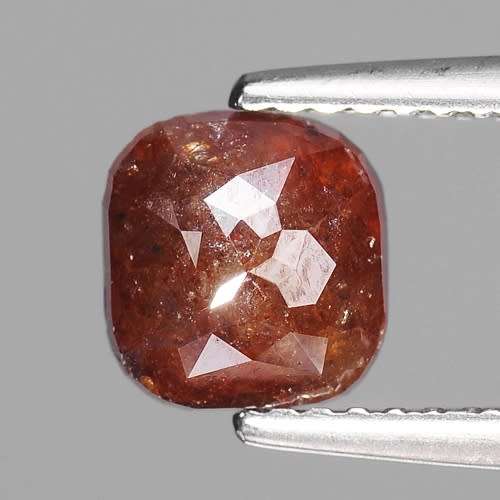 ***CERTIFIED***1.44CT NATURAL SPARKLING RARE FANCY ORANGY RED COLOR CUSHION CUT DIAMOND I1+-