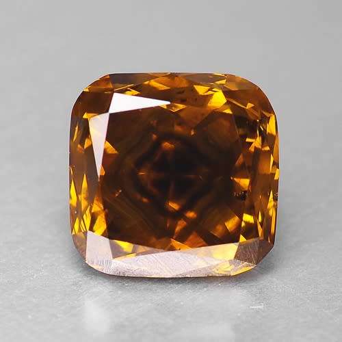 ***CERTIFIED***1.94CT NATURAL SPARKLING RARE FANCY HONEY COGNAC COLOR CUSHION CUT DIAMOND +-SI1