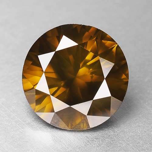 ***CERTIFIED***1.18CT NATURAL SPARKLING RARE FANCY DARK YELLOW COLOR ROUND CUT DIAMOND +-SI2