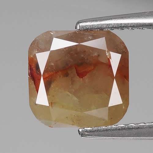 ***CERTIFIED***2.11CT NATURAL SPARKLING RARE FANCY GREENISH YELLOW & RED CUSHION CUT DIAMOND +-I2