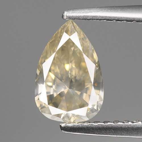 UNTREATED***CERTIFIED****1.05CT NATURAL SPARKLING FANCY GREENISH YELLOW COLOR PEAR CUT DIAMOND VS2+-