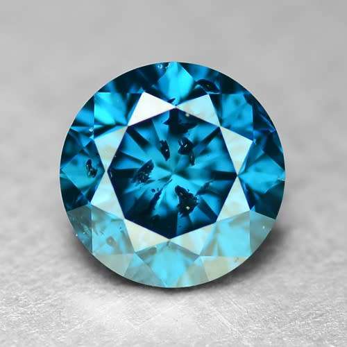 ***SEE VIDEO***0.37CT NATURAL SPARKLING RARE FANCY BLUE COLOR ROUND CUT DIAMOND I1+-