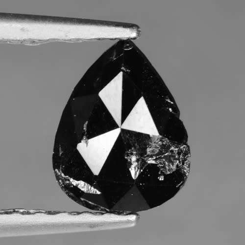 ***SEE VIDEO***0.48CT NATURAL SPARKLING RARE FANCY BLACK COLOR ROUND CUT DIAMOND I1+-