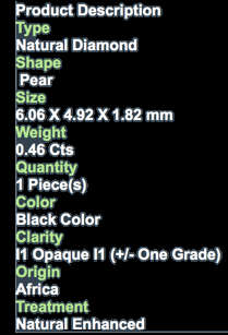 ***SEE VIDEO***0.46CT NATURAL SPARKLING RARE FANCY BLACK COLOR ROUND CUT DIAMOND I1+-