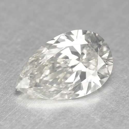 0.35CT NATURAL SPARKLING RARE WHITE COLOR PEAR CUT DIAMOND SI1+-