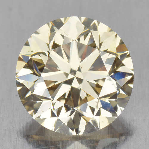CERTIFIED***0.40CT NATURAL SPARKLING RARE FANCY GREENISH YELLOW COLOR ROUND CUT DIAMOND SI2+-