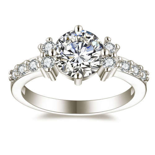 Sophisticated Stylish Simulated Diamond Ring
