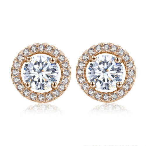 Attractive 6mmx6mm Simulated Diamond Earring