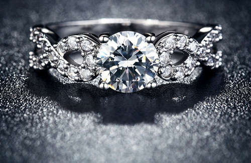 Alluring Simulated Diamond Ring with Accents