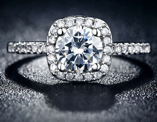 Alluring Simulated Diamond Ring with Accents