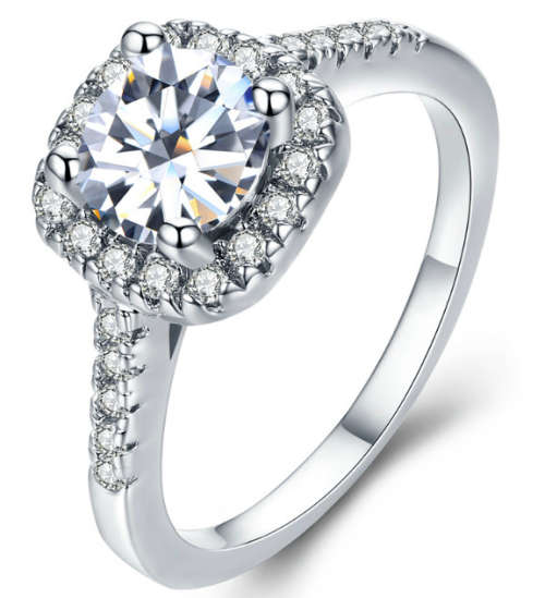 Alluring Simulated Diamond Ring with Accents