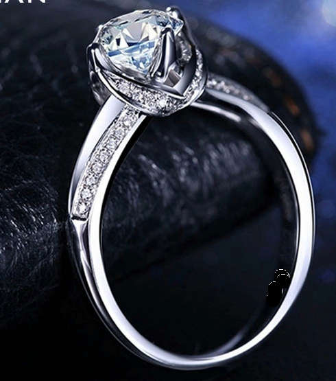 Simulated Diamond Ring with Accents