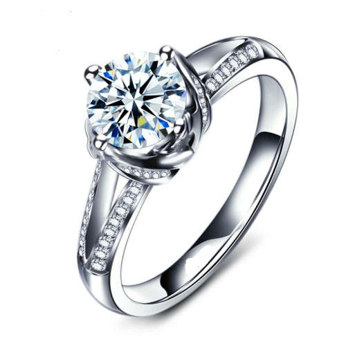 Simulated Diamond Ring with Accents