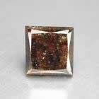 CERTIFIED***1.23CT NATURAL RARE FANCY BROWNISH RED COLOR PRINCESS CUT DIAMOND OPAQUE