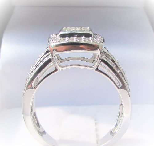 **BRILLIANT BUY [R45042]** 3 ROW DESIGN [1.00ct] DIAMOND RING [WHITE GOLD]