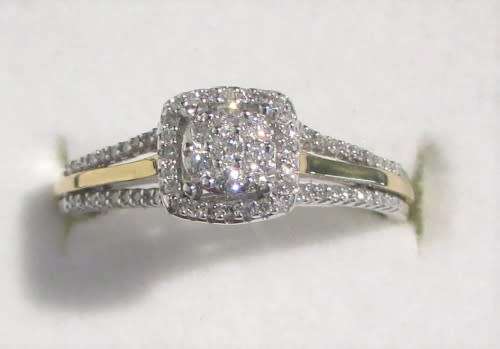 **SPECIAL DEAL [R28258]** DESIGNER PIECE [0.350ct] DIAMOND RING [WHITE /YELLOW GOLD]