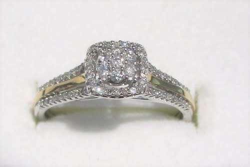 **SPECIAL DEAL [R28258]** DESIGNER PIECE [0.350ct] DIAMOND RING [WHITE /YELLOW GOLD]
