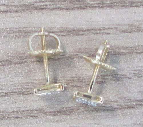 **DIAMOND CLUSTER [R16341]** MICRO PAVE SET [0.185ct] DIAMOND EARRINGS [YELLOW GOLD]