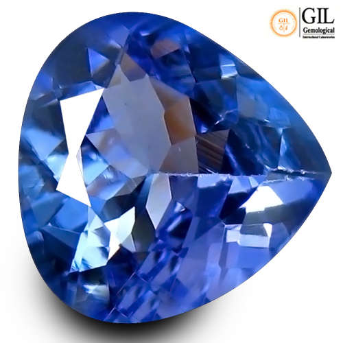 *MUST SEE VIDEO*** 100% NATURAL 1.82 ct "GIL"- CERTIFIED MARVELOUS TOP BLUISH VIOLET TANZANITE