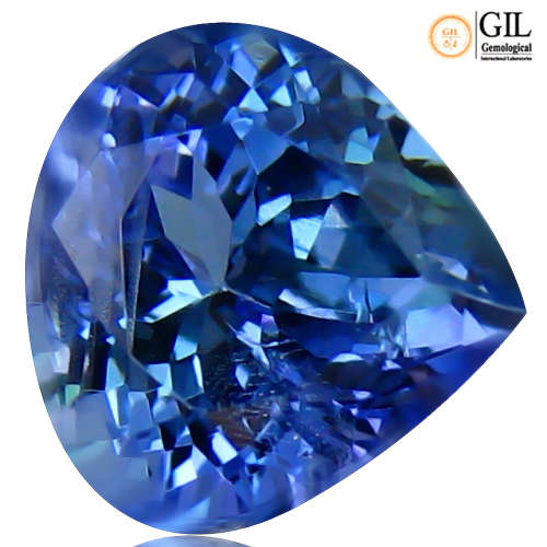 100% NATURAL 2.05 ct "GIL"- CERTIFIED REMARKABLE FIRE BLUISH VIOLET TANZANITE