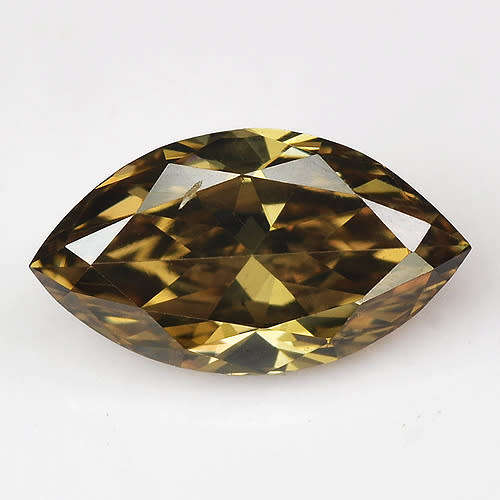 SEE VIDEO***0.37CT NATURAL SPARKLING RARE FANCY YELLOWISH BROWN COLOR MARQUISE CUT DIAMOND SI1+-