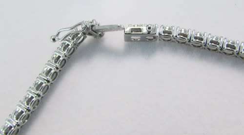 **SUPER GORGEOUS [R66127]** DIAMOND [3.00cts] TENNIS BRACELET ROUND CUT [18KT WHITE GOLD]