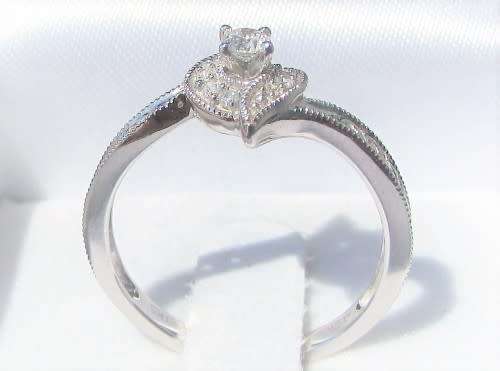 **NEW RANGE [R20412]** PROMISE DESIGN [0.225ct] ROUND CUT DIAMOND RING [WHITE GOLD]