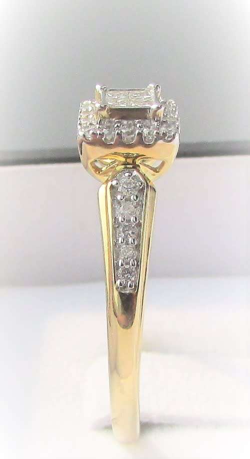 LATE START!!!**ULTRA SPARKLY [R28258]** INVISIBLE DESIGN [0.350ct] DIAMOND RING [YELLOW GOLD]