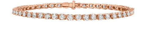 **FANTASTIC OFFER [R71546]** DIAMOND [2.75ct] TENNIS BRACELET ROUND CUT [18KT ROSE GOLD]