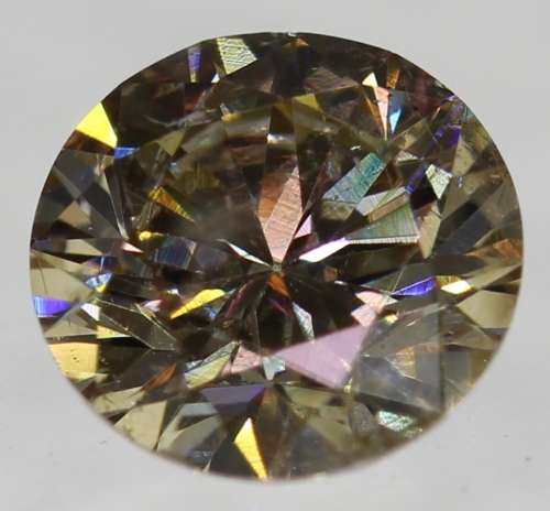 **IGL CERTIFIED R17766**0.55CT ENHANCED NATURAL RARE FANCY LIGHT BROWN ROUND CUT DIAMOND VS2