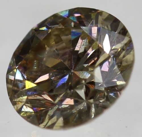 **IGL CERTIFIED R17766**0.55CT ENHANCED NATURAL RARE FANCY LIGHT BROWN ROUND CUT DIAMOND VS2