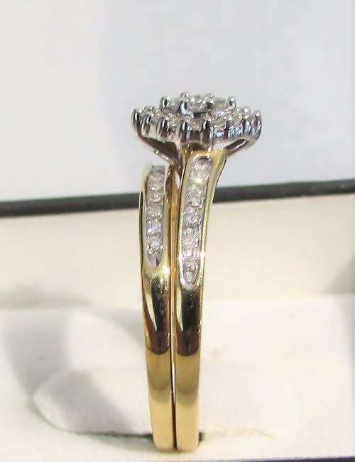 **SUPER SPECIAL | R35258** DESIGNER TWINSET | 0.400ct | DIAMOND RING + BAND | YELLOW GOLD
