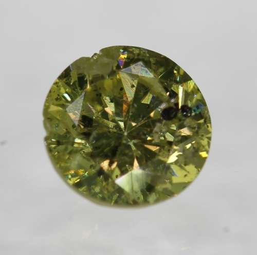 **IGL CERTIFIED R34004**0.81CT ENHANCED NATURAL RARE YELLOW ROUND CUT DIAMOND i1+-