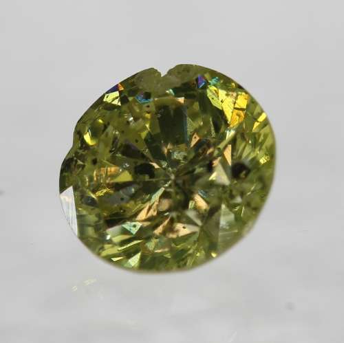 **IGL CERTIFIED R34004**0.81CT ENHANCED NATURAL RARE YELLOW ROUND CUT DIAMOND i1+-