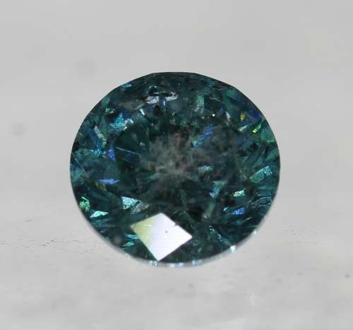 **IGL CERTIFIED R12161**0.51CT ENHANCED NATURAL RARE BLUE ROUND CUT DIAMOND Si2+-